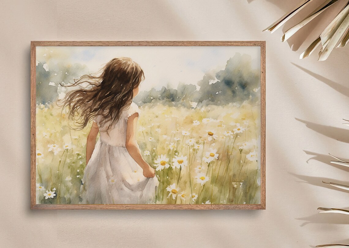 Daisy Field Painting Art Print, Texas Wildflowers - Image 3