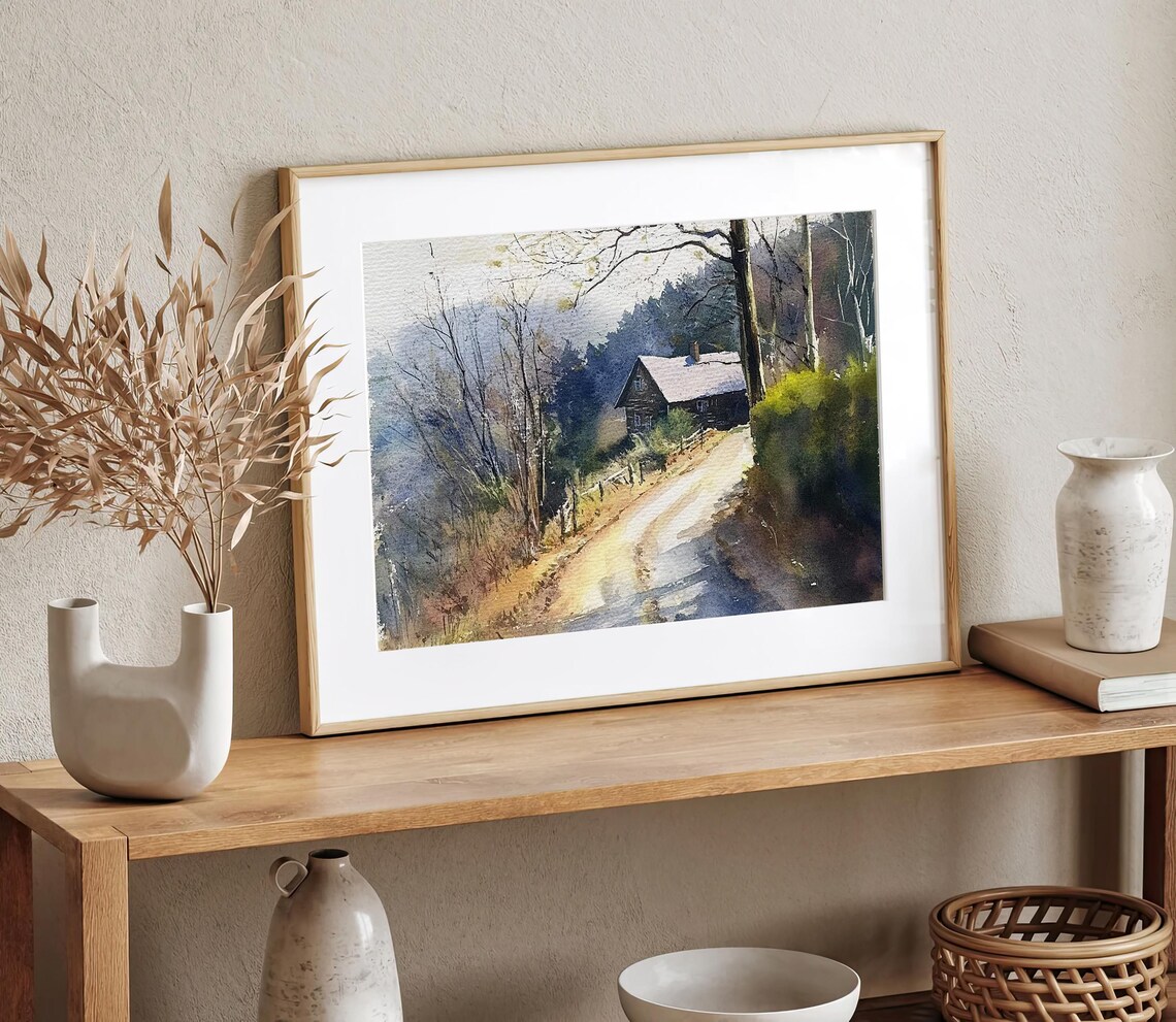 Blue Ridge Mountains Watercolor Art Print, Blue Ridge Parkway - Image 3