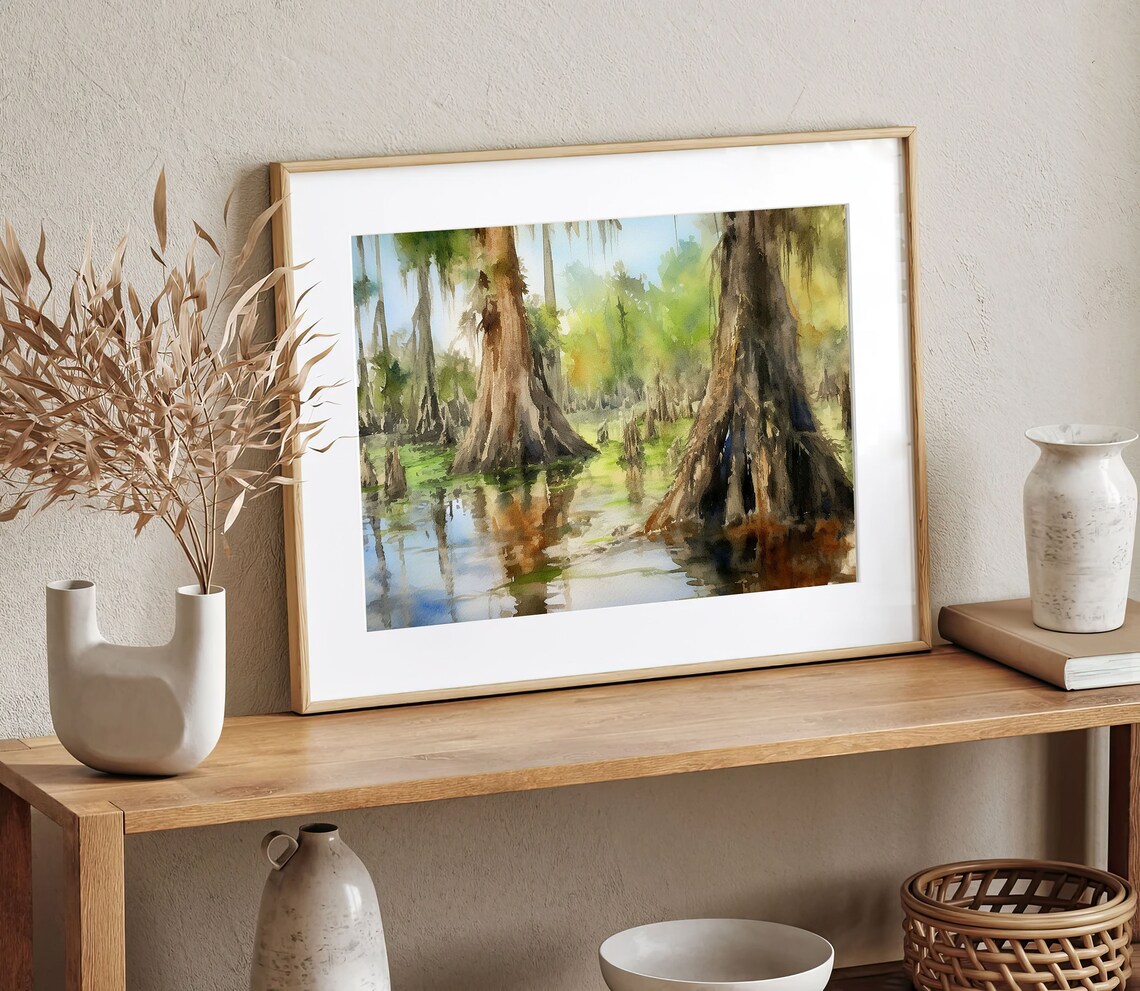 Lake Martin Louisiana Landscape Art Print - Image 3