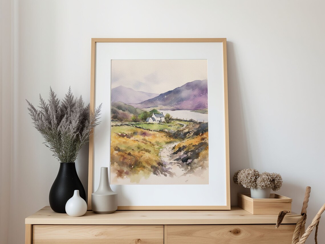 County Clare Irish Countryside Watercolor Art Print - Image 5