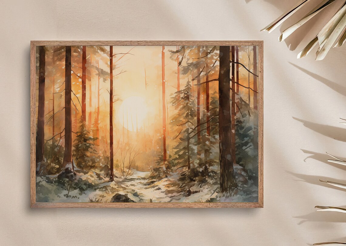 Snoqualmie Pass Watercolor Art Print, PNW Forest - Image 3
