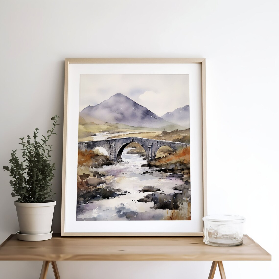 Sligachan Bridge Watercolor Art Print, Isle Of Skye - Image 5