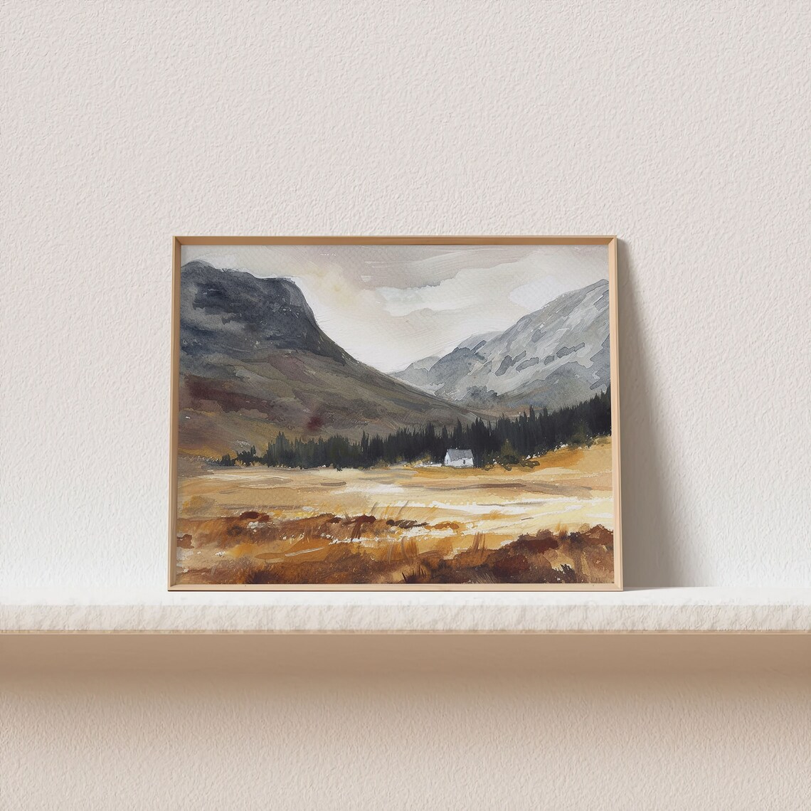 Hella Painting, Southern Iceland Mountain Landscape Art Print - Image 4