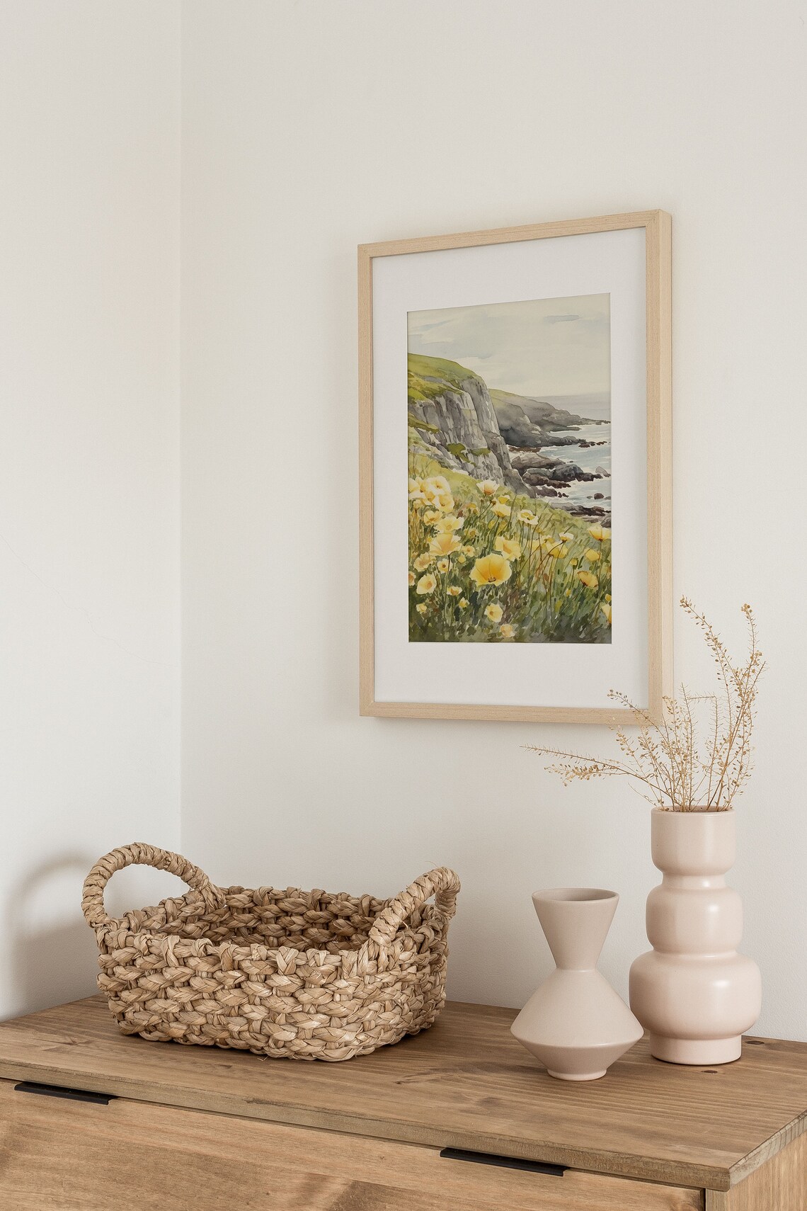 Kerry Cliffs Watercolor Coastal Landscape Art Print - Image 2