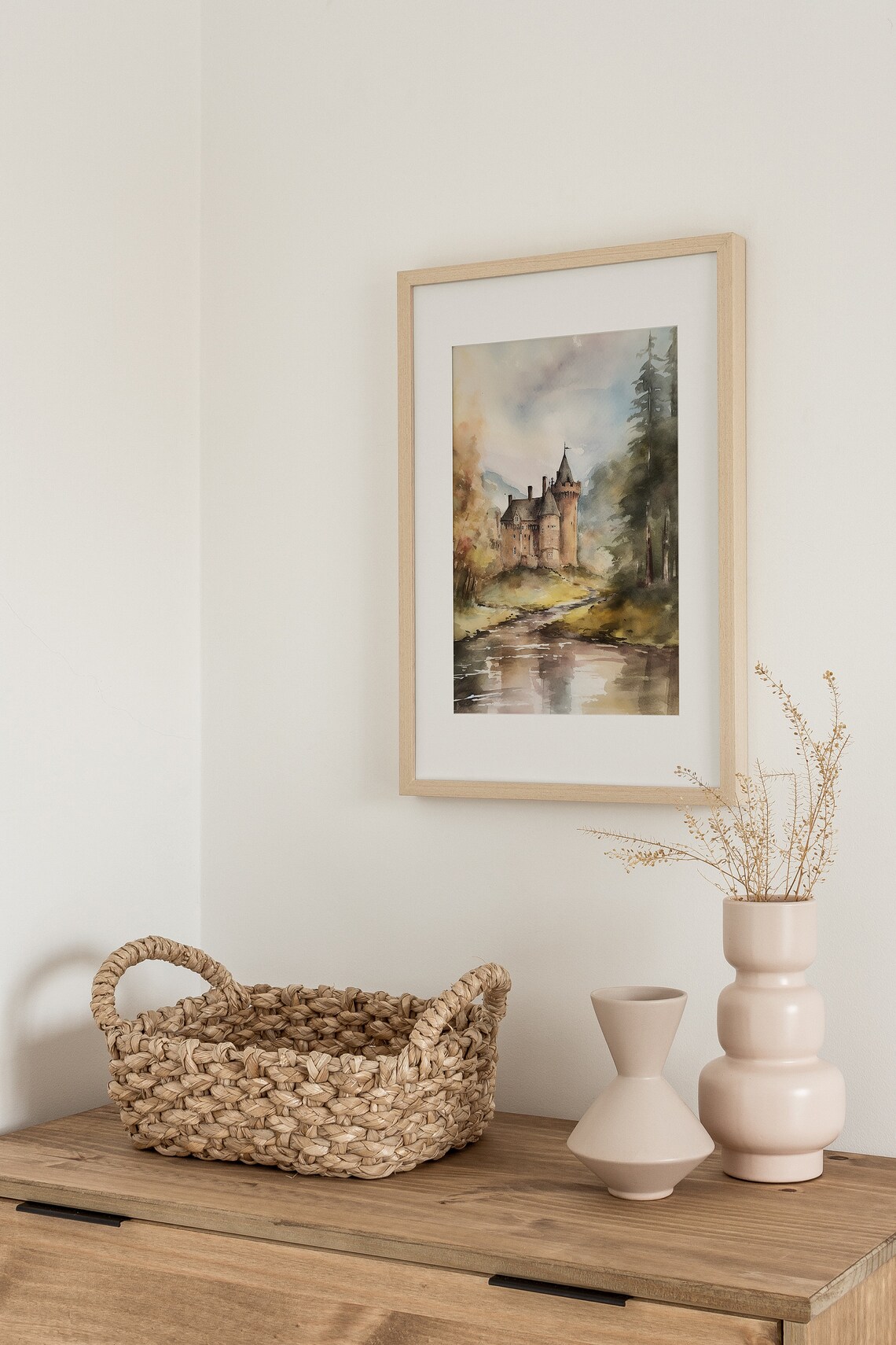 Scottish Castle Watercolor Art Print, Loch Ness - Image 4