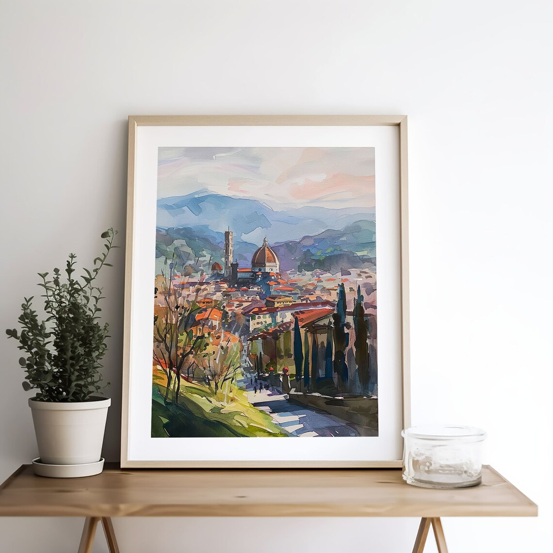 Florence Watercolor Art Print, Italian Skyline - Image 5