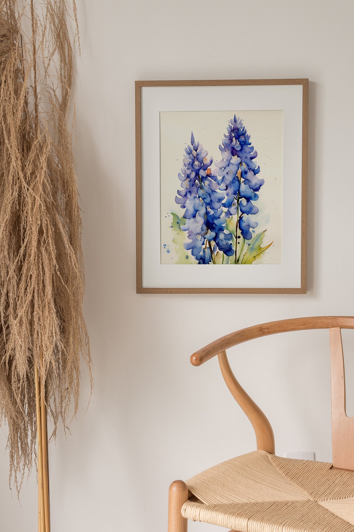 Bluebonnet Watercolor Painting, Texas Wildflowers Art Print - Image 3