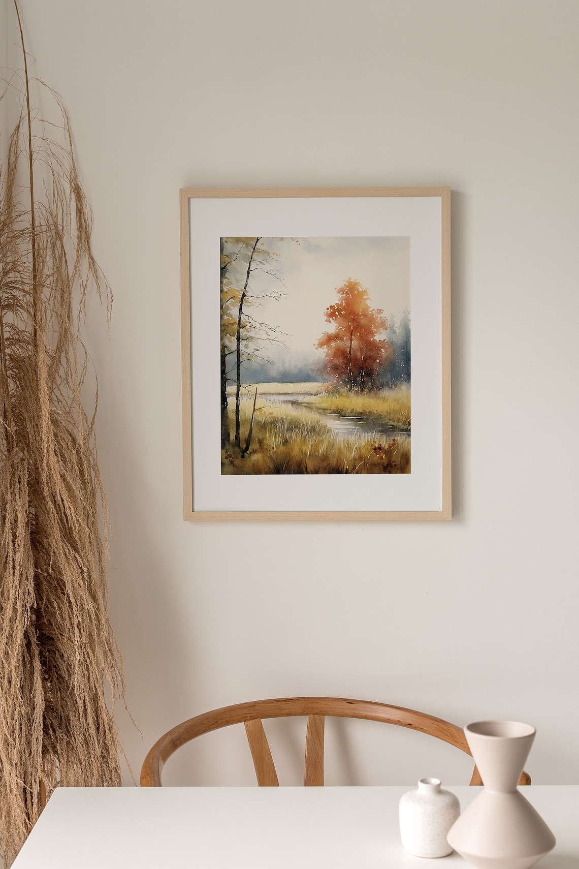Vermont Fall Landscape Watercolor Art Print - Image 5