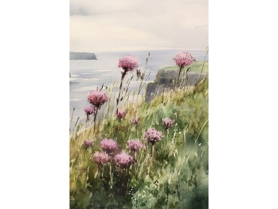 Cliffs Of Moher Watercolor Art Print, Ireland