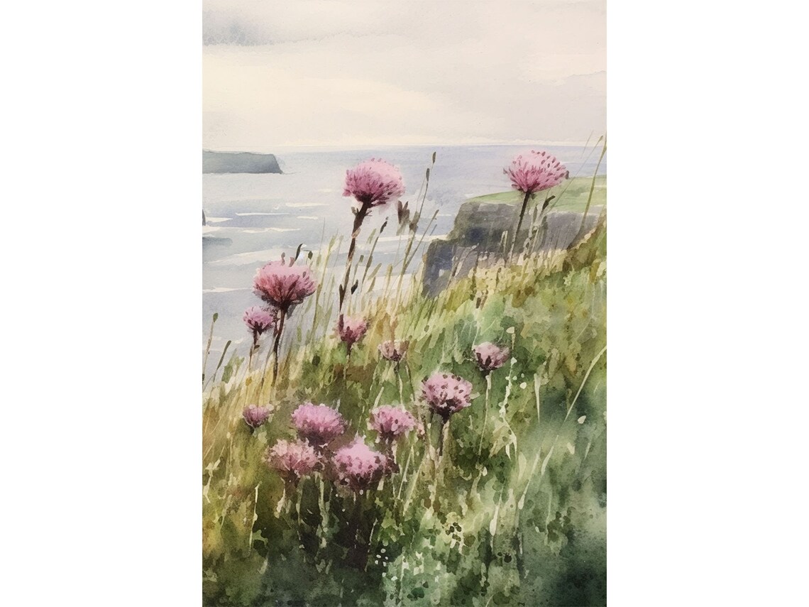Cliffs Of Moher Watercolor Art Print, Ireland