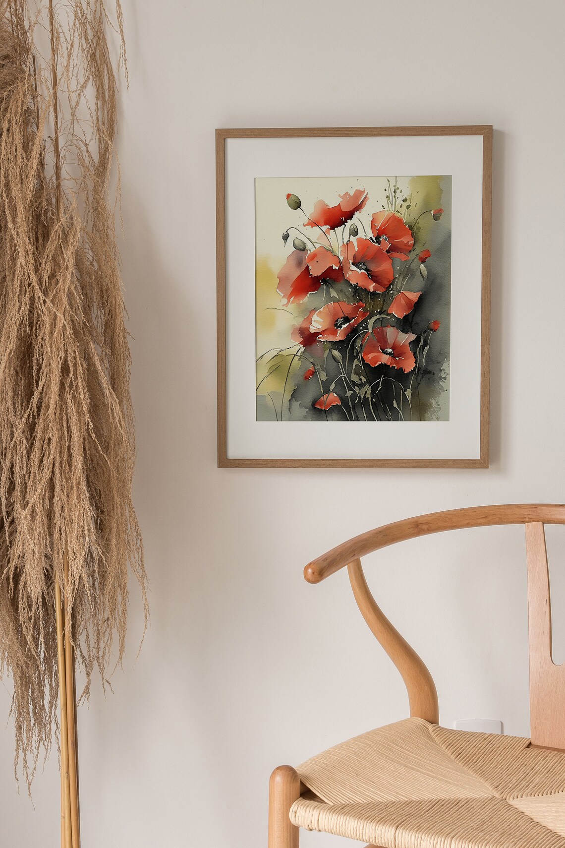 Poppy Print, Original Watercolor Floral Poster - Image 4