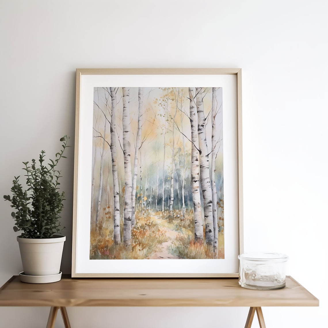 Birch Forest Painting Colorado Watercolor Art Print - Image 4