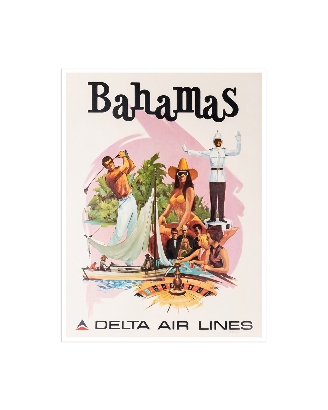 Bahamas Travel Poster, Home Decor Art Print