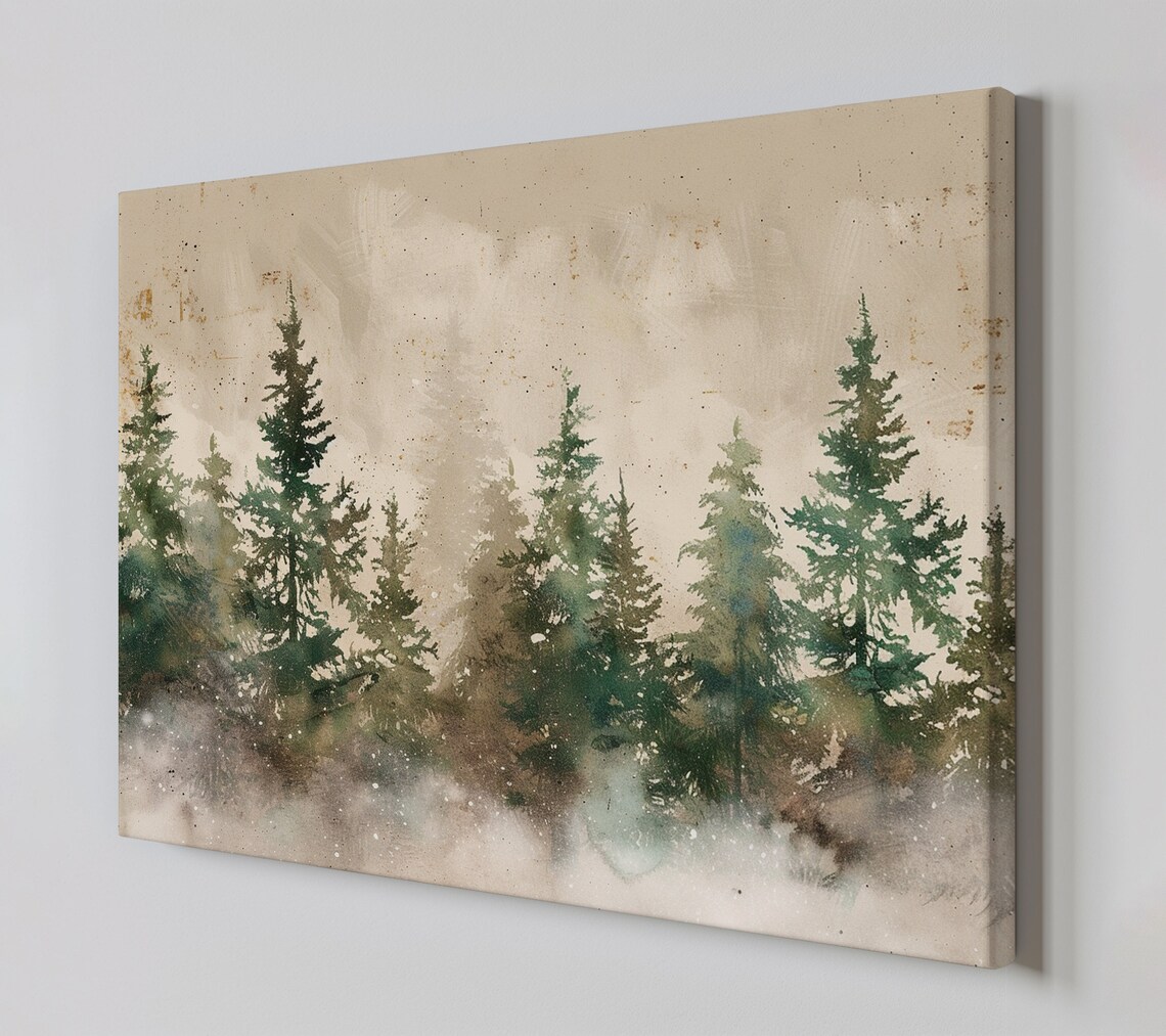Pine Forest Art Print, Nature Landscape Decor - Image 3