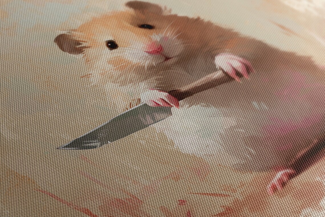 Funny Hamster Animal Wall Art, Hamster Lovers Gift - Image 2