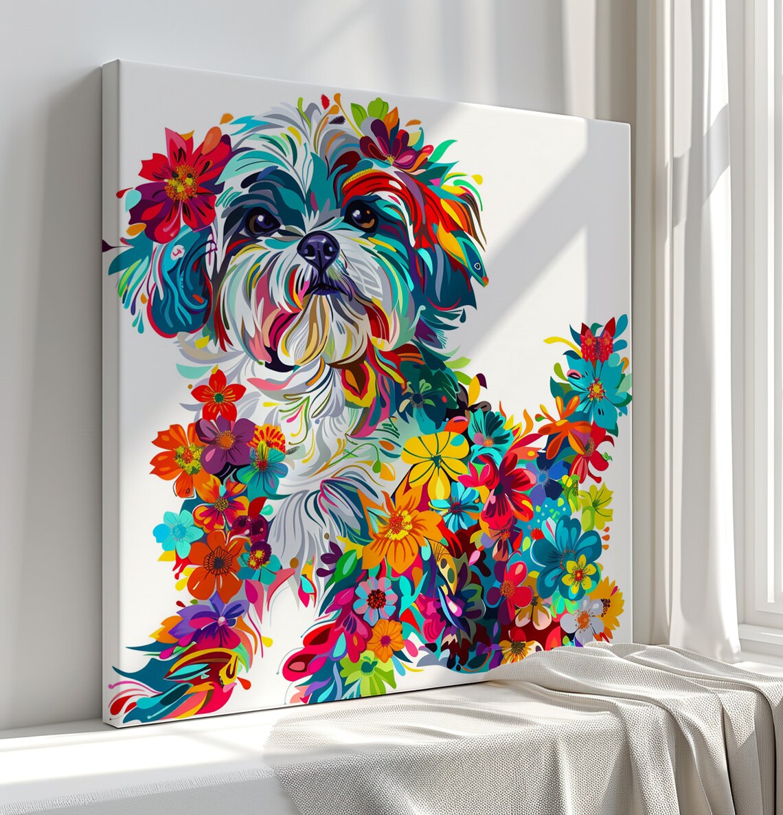 Shih Tzu Dog Print, Contemporary Wall Art Print