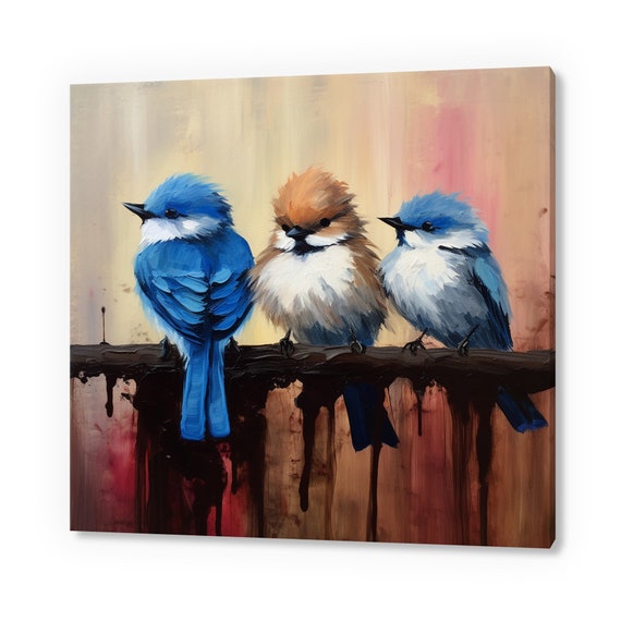 Cute Wrens Bird Print Birds Wall Art Bird Lover Gift Nature Wall Hanging Avian Wall Decor Handmade Bird Art Fast Turnaround
