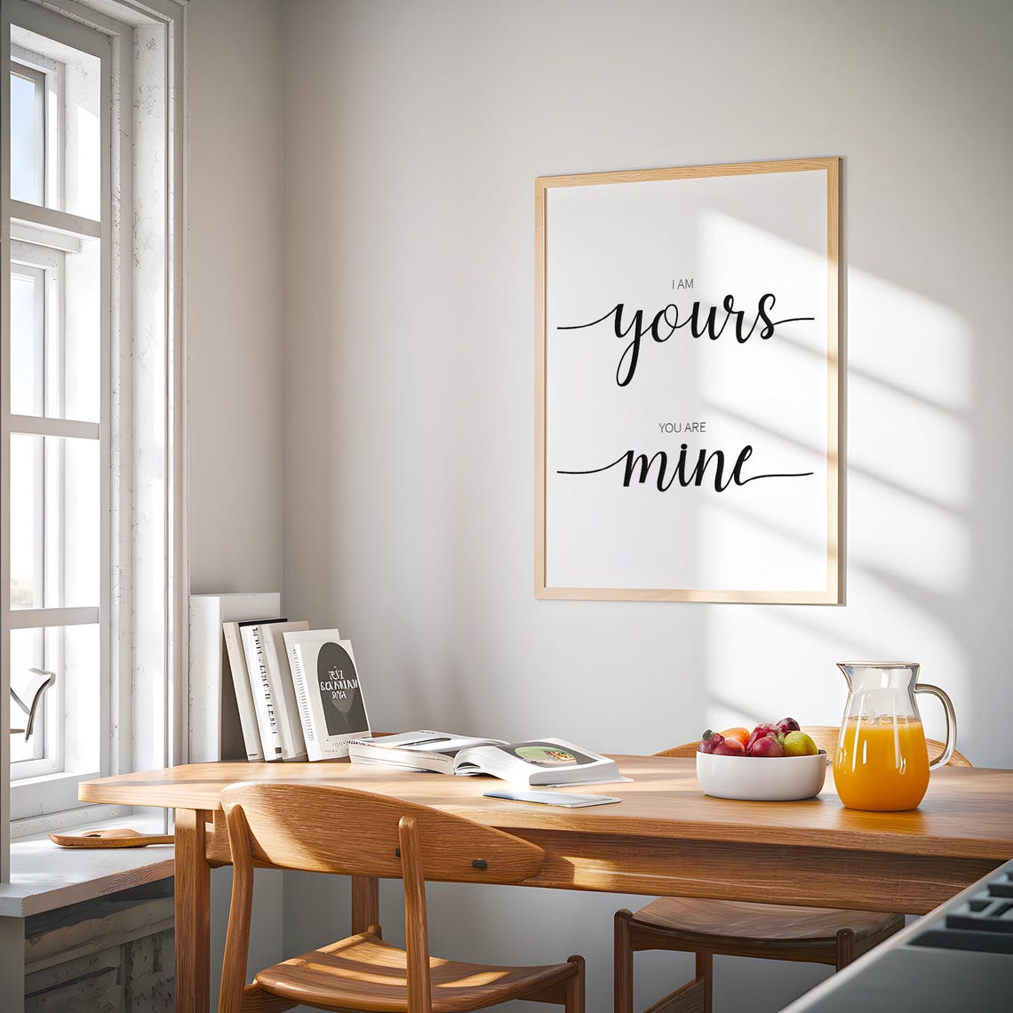 I Am Yours You Are Mine Romantic Script Typography Couple Poster - Image 2
