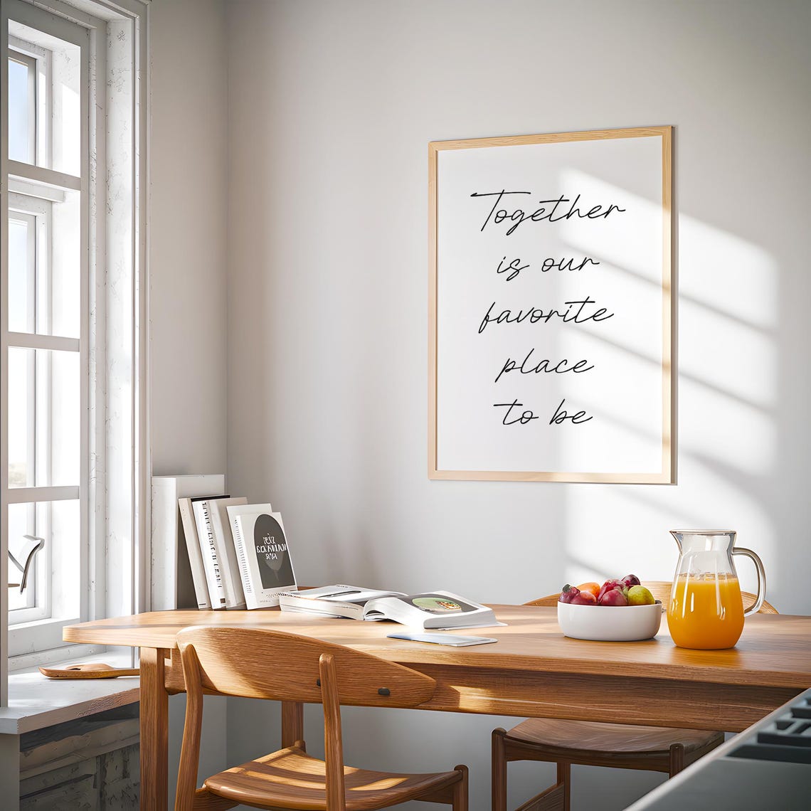 Together Is Our Favorite Place To Be Romantic Script Love Quote Poster - Image 3