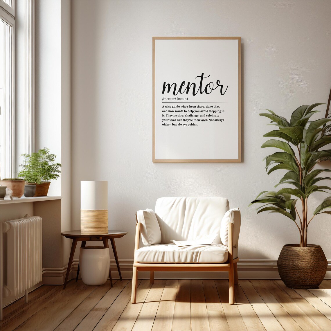 Mentor Definition Motivational Art Print, Office Decor - Image 4