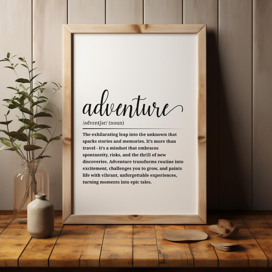 Adventure Definition Script Typography Travel Word Art Quote Poster - Image 3