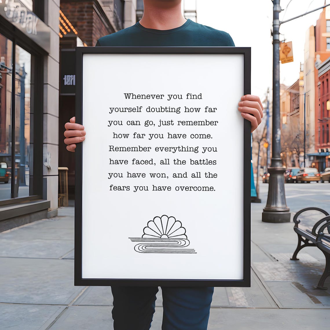 Remember How Far You Have Come Wall Art Feminist Decor Woman Empowerment Print Strong Women Quote - Image 2