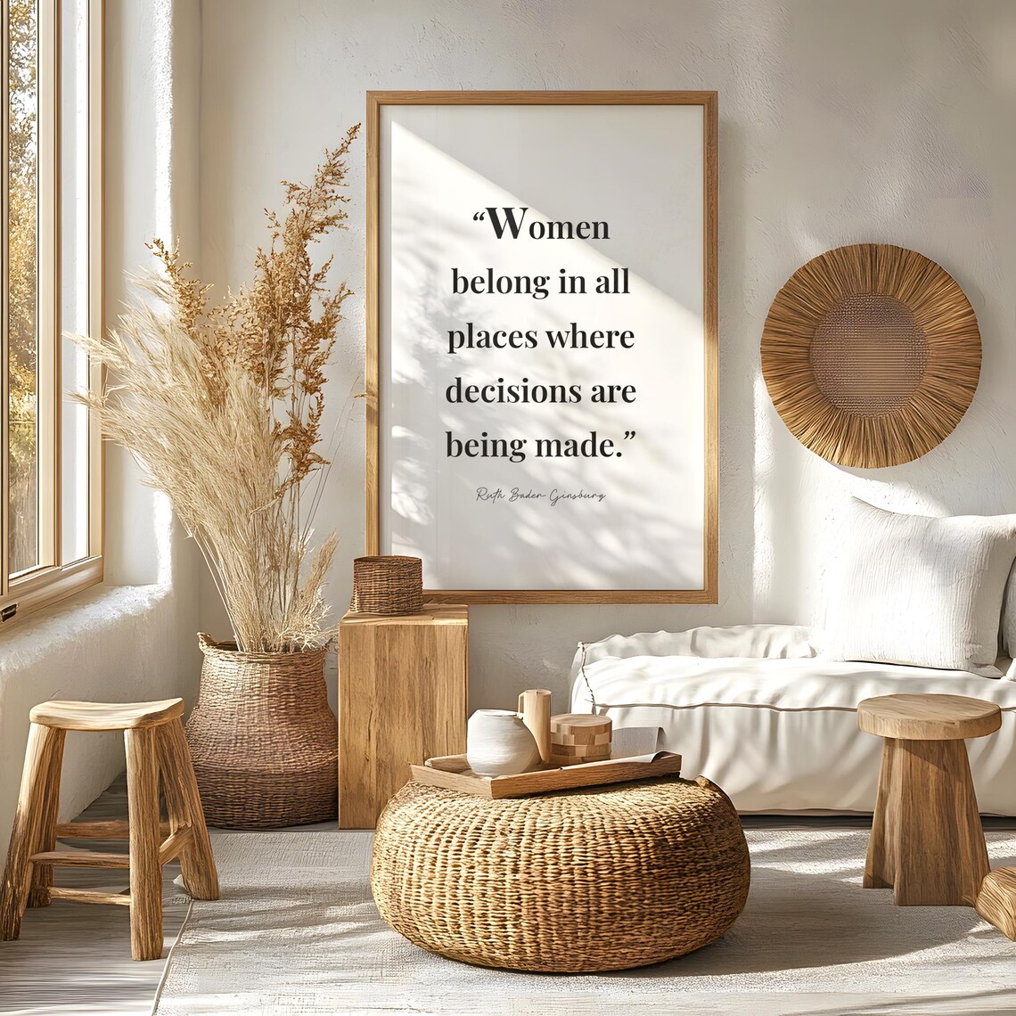 Ruth Bader Ginsburg Women Belong Empowering Feminist Quote Poster - Image 6