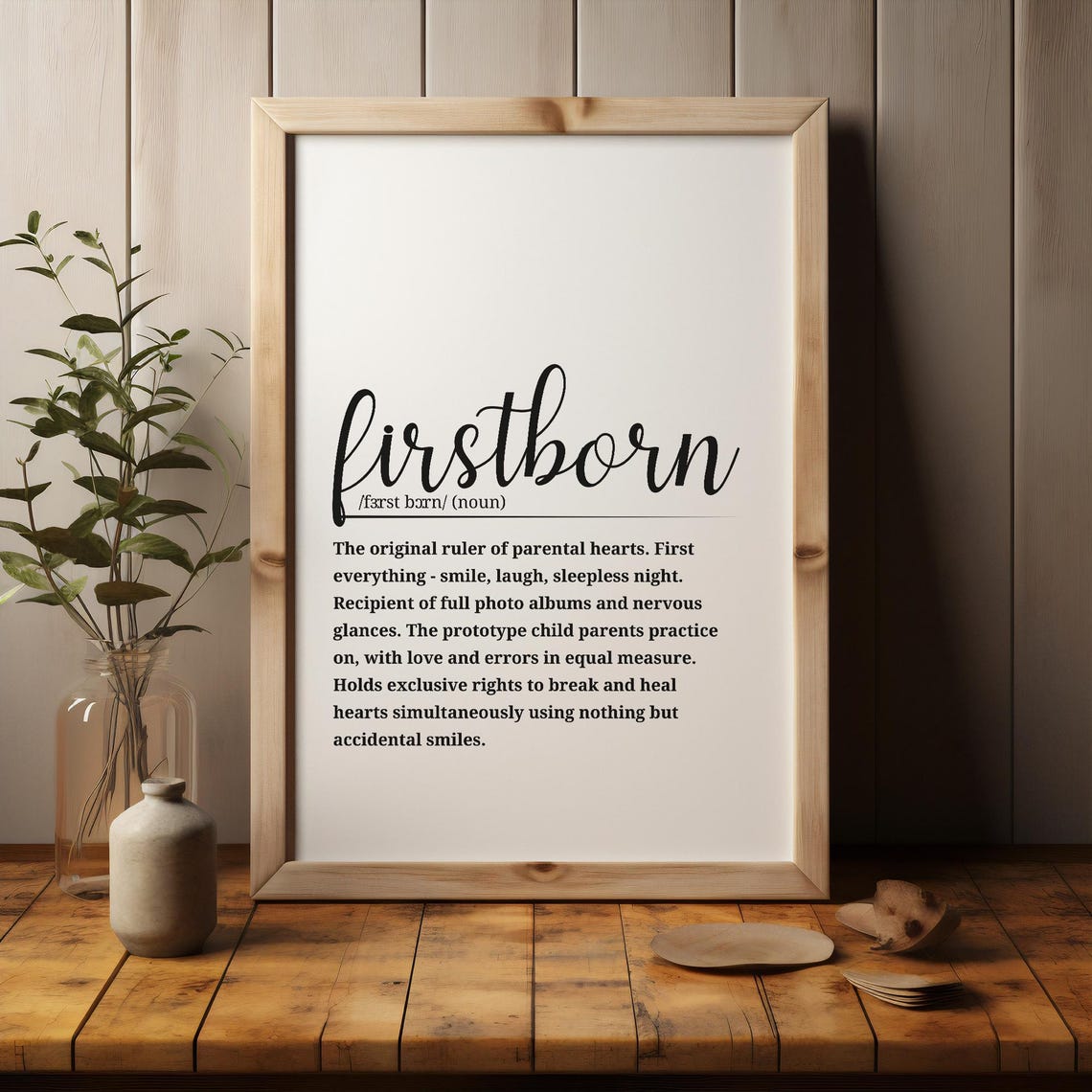 Funny Firstborn Definition Dictionary Humor Poster Oldest Child Gift