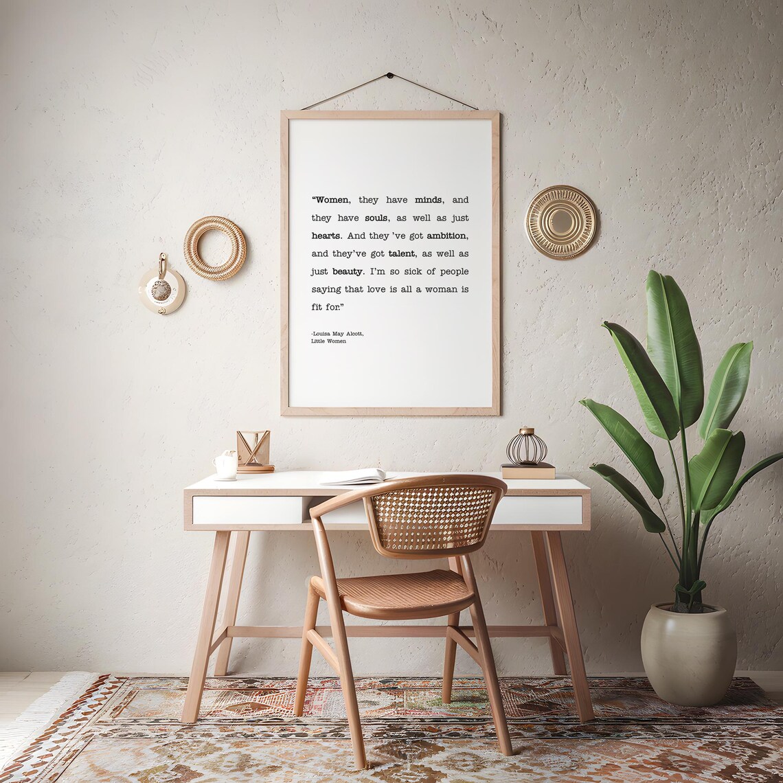 Louisa May Alcott Little Women Feminist Book Quote Literary Poster - Image 4