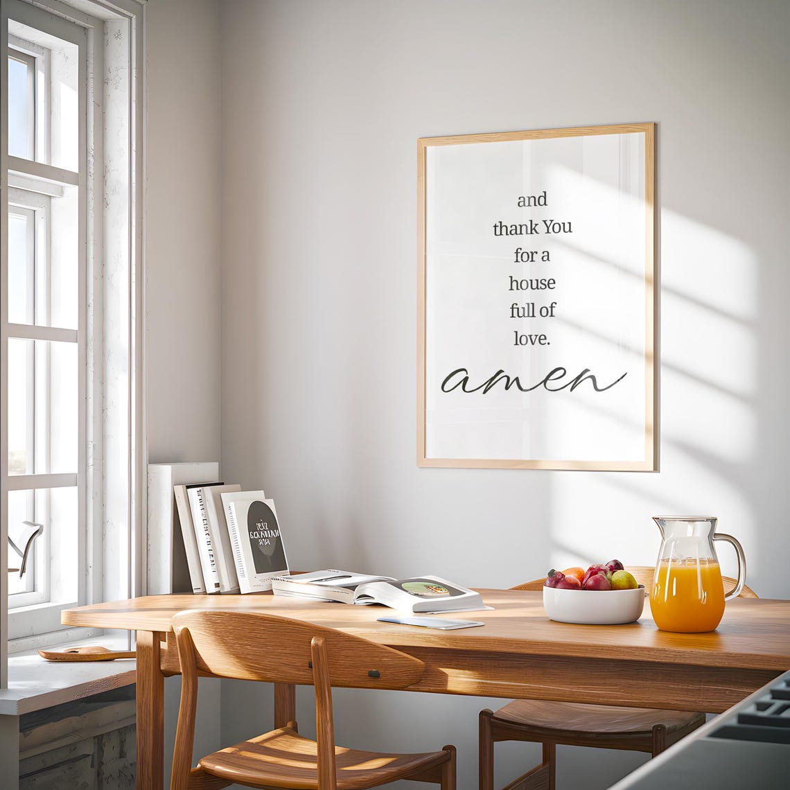 Amen House Full Of Love Christian Prayer Blessing Gift Wall Art - Image 4