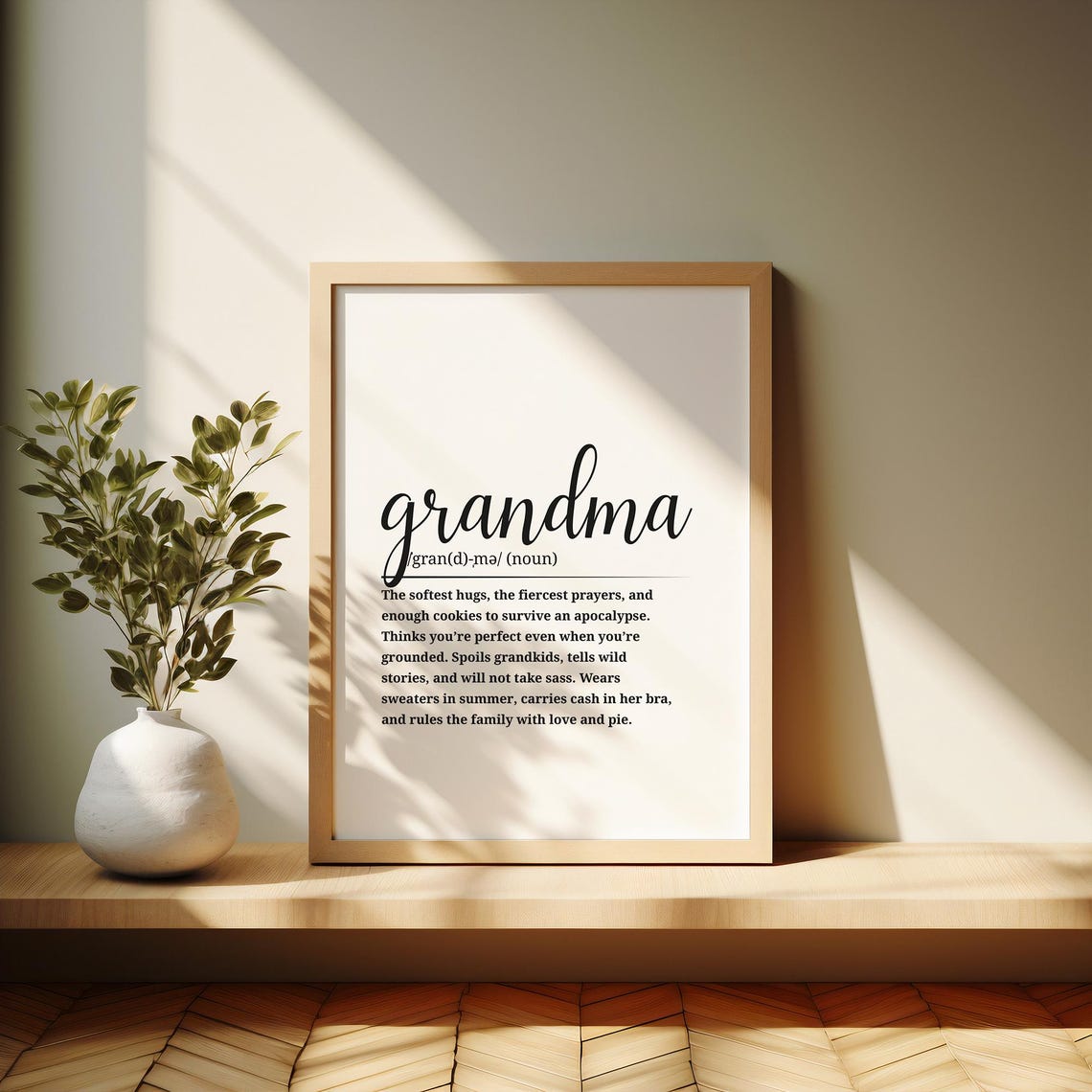 Grandma Definition Wall Print Cozy Vintageinspired Poster Sweet Gift For Her - Image 3