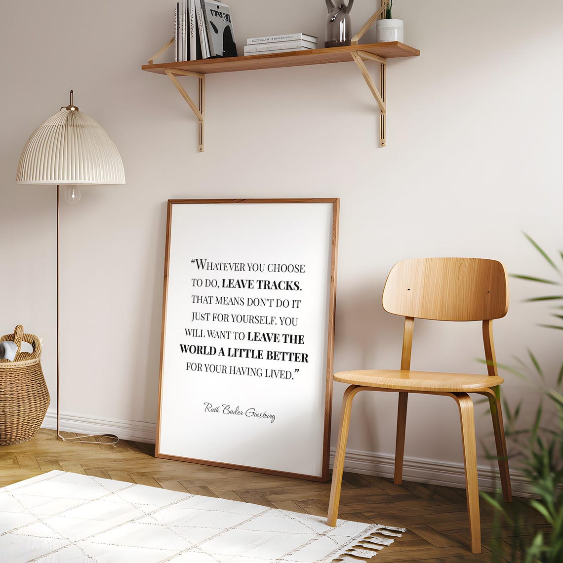 Ruth Bader Ginsburg Leave Tracks Legacy Empowering Quote Wall Poster - Image 3