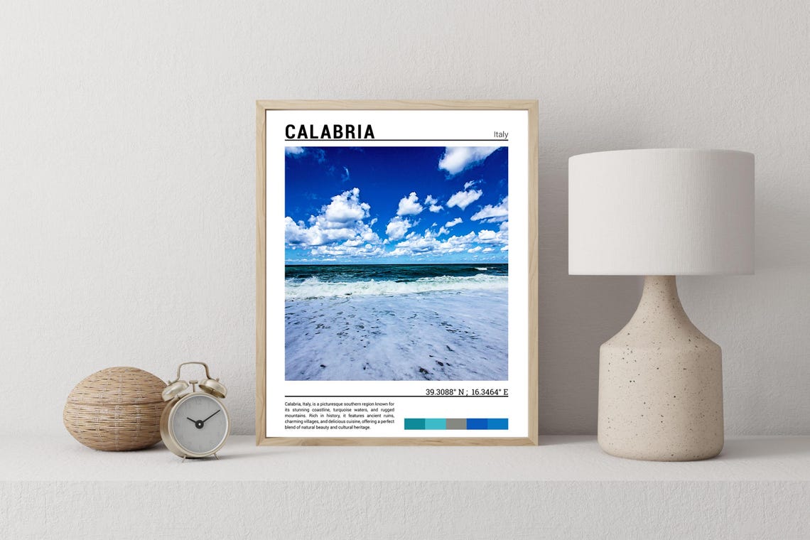 Calabria Print Calabria Poster Calabria Wall Art Calabria Travel Calabria Artwork Calabria Art Calabria Photo Italy Poster - Image 2