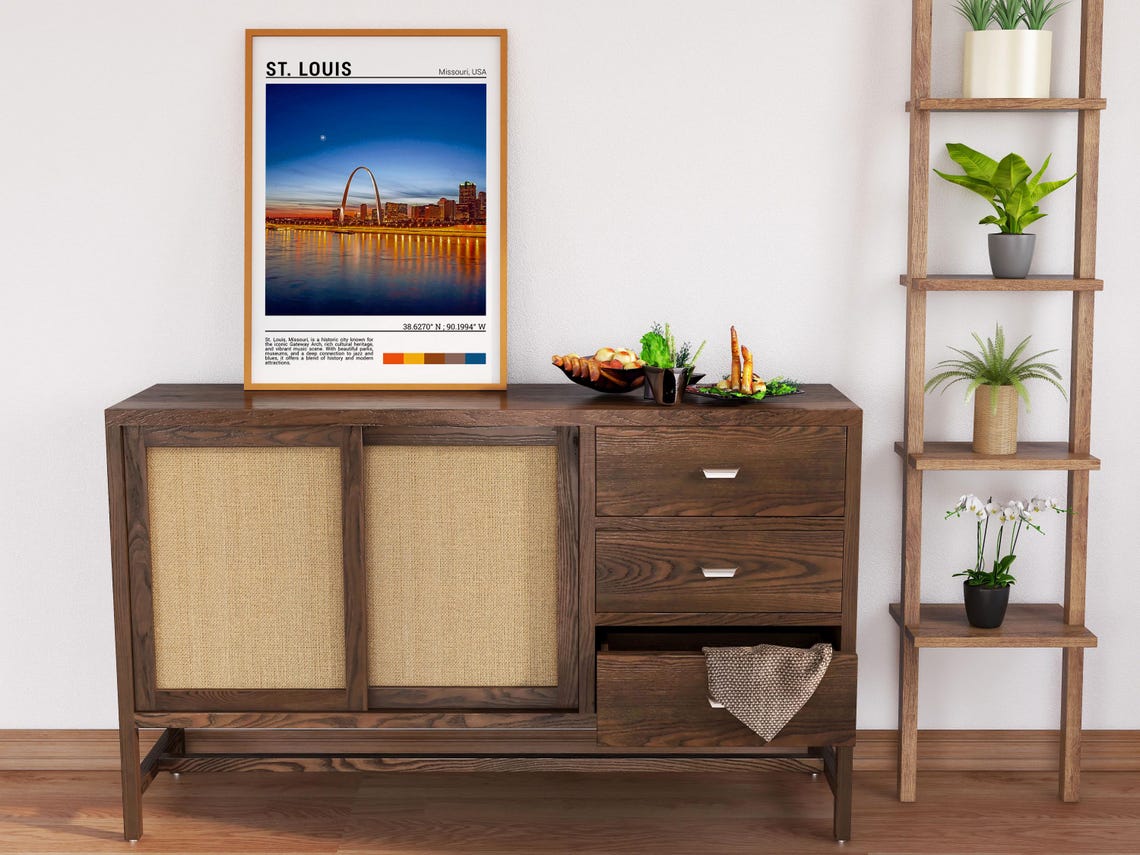 St Louis Missouri Gateway Arch Sunset Mississippi River Travel Poster - Image 6