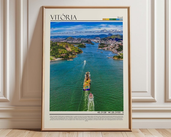 Vitoria Brazil Wall Art Poster Travel Print Gift Artwork South America Hanging Home Decor