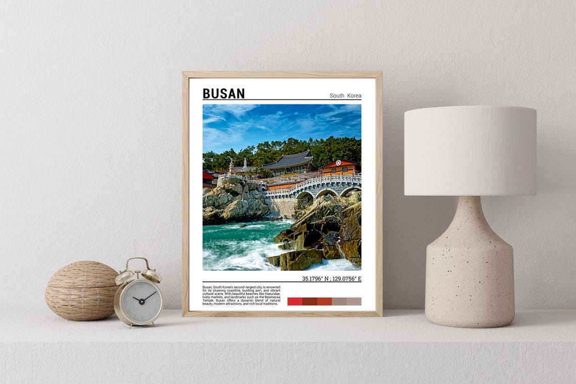 Busan South Korea Poster Print Busan Wall Art South Korea Wall Art South Korea Decor Busan Photo Busan Poster South Korea Asia Poster - Image 2