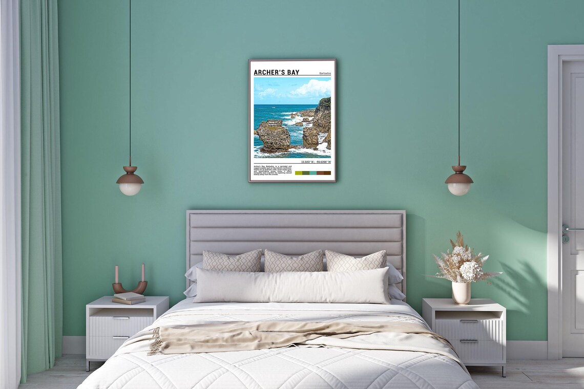 Archers Bay Barbados Rugged Ocean Cliffs Coastal Scenic Travel Poster - Image 4