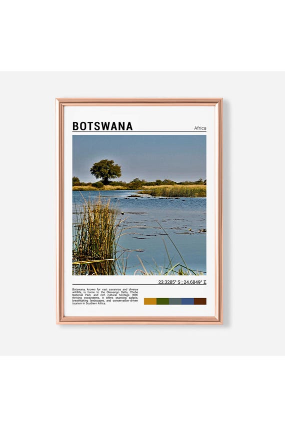 Botswana Print Botswana Poster Botswana Wall Art Botswana Travel Botswana Art Print Botswana Photo Botswana Artwork