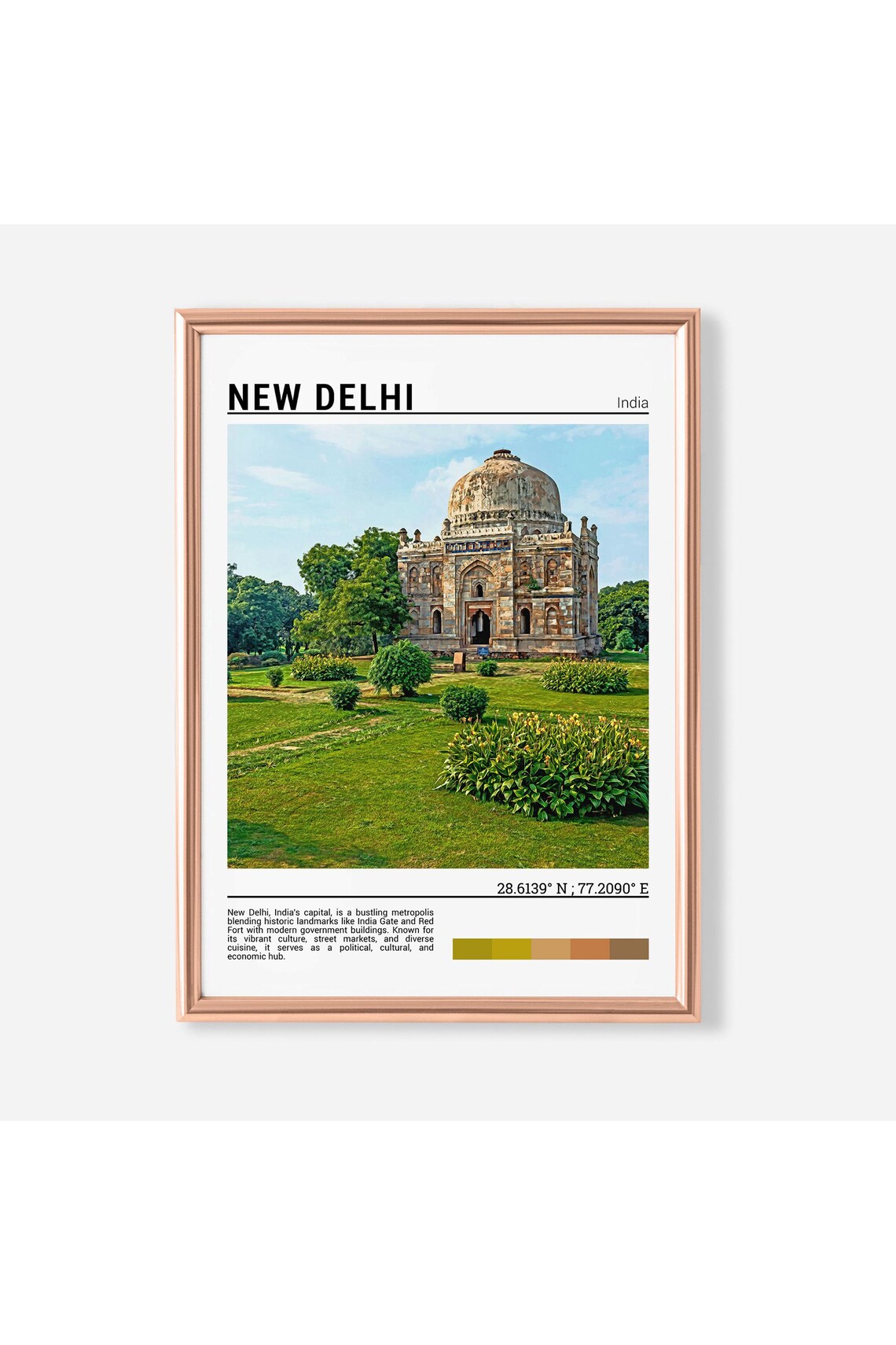 New Delhi India Historic Tomb Gardens Green Park Photo Poster