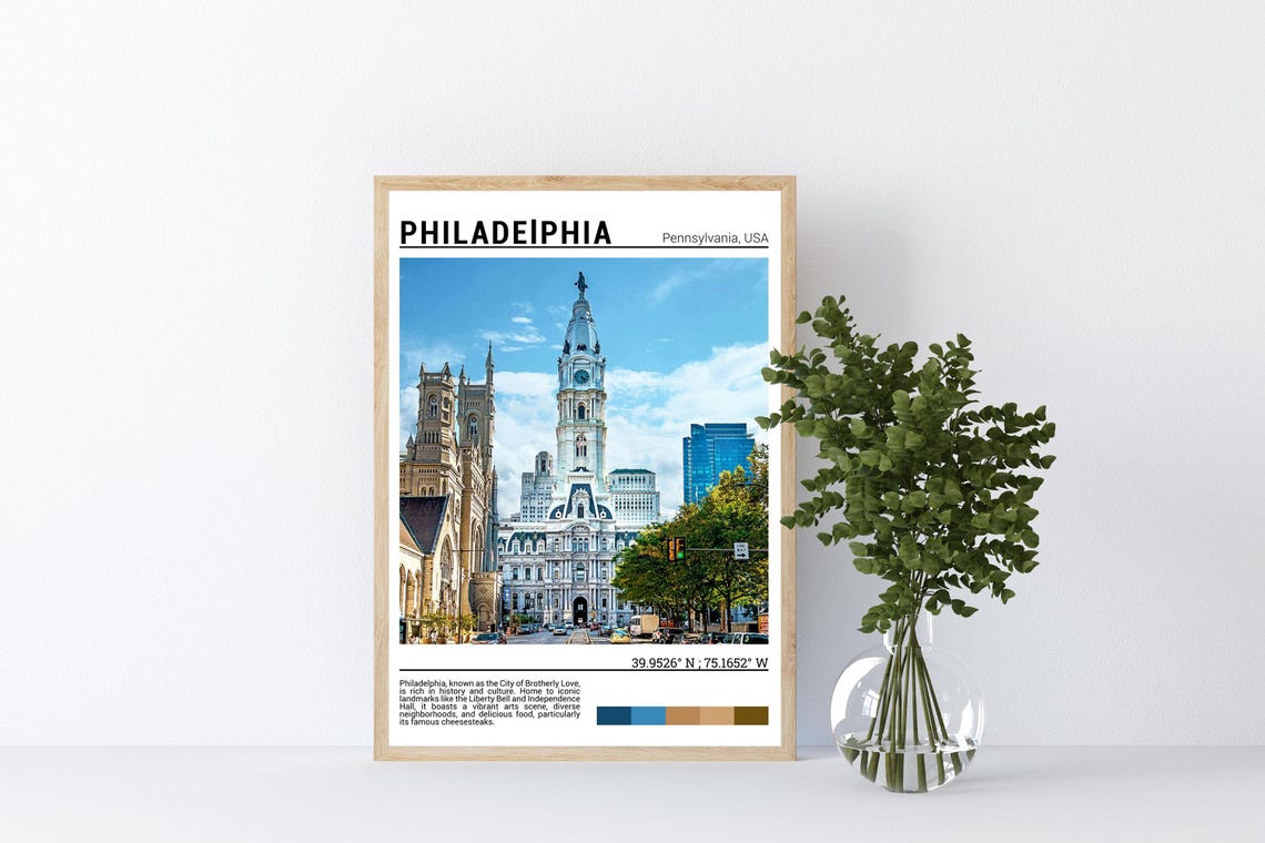 Philadelphia Pennsylvania City Hall William Penn Statue Photo Poster - Image 4