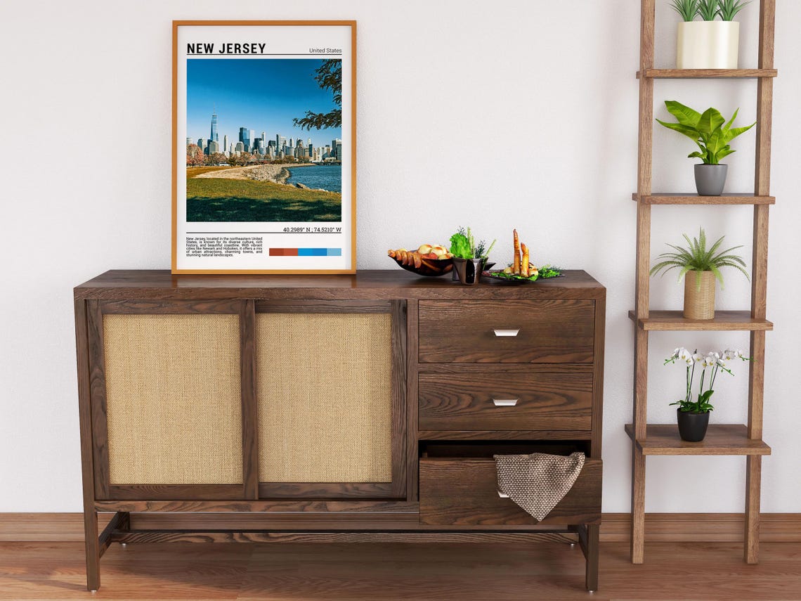 New Jersey Manhattan Skyline View Across Hudson River Photo Poster - Image 6