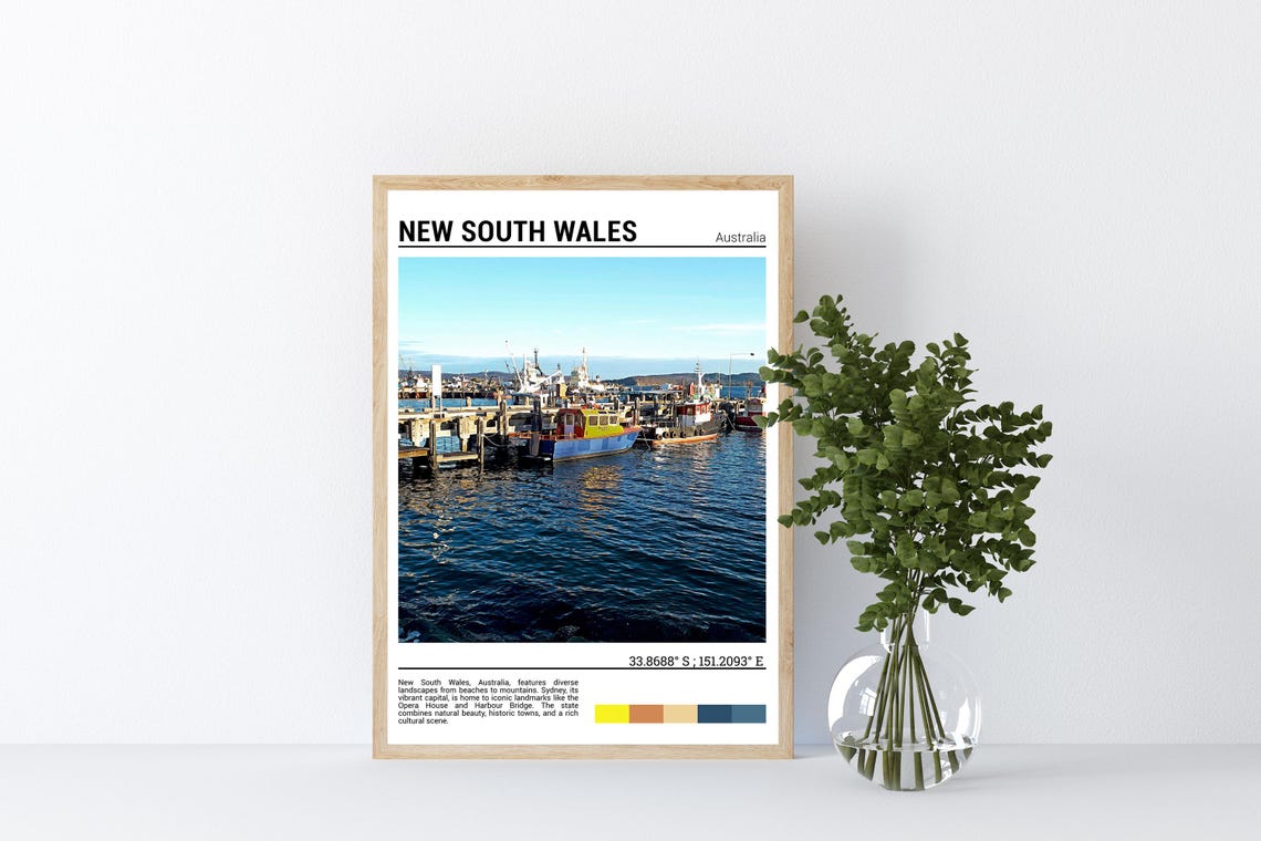 New South Wales Travel Poster New South Wales Wall Art New South Wales Poster Print New South Wales Photo New South Wales Decor - Image 4