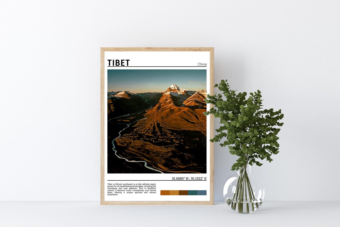 Tibet China Sacred Mount Kailash Sunrise Mountain Sacred Peak Poster - Image 4