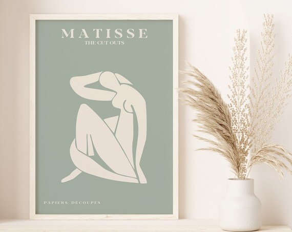Matisse The Cut Outs Papiers Decoupes Sage Green Figure Poster