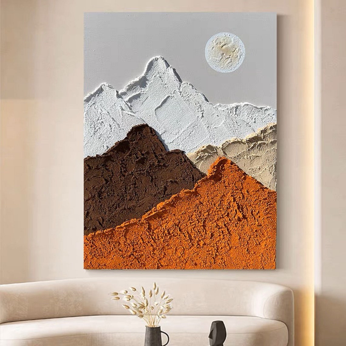 Large Abstract Art Original Abstract Painting 3d Texture Art White 3d Texture Abstract Painting Neutral Art Painting Living Wall Art - Image 4