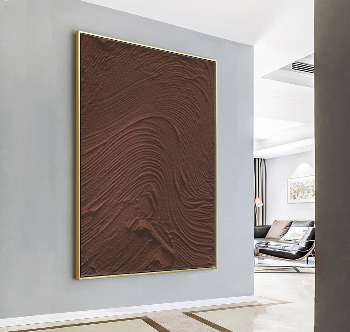 Brown 3d Textured Wall Art Brown Abstract Painting On Brown Wall Art Brown Textured Art Brown Abstract Art Painting 3d Brown Wall Art - Image 5