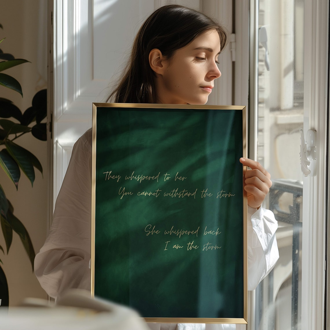 I Am The Storm Quote Poster, Trendy Office Decor - Image 3