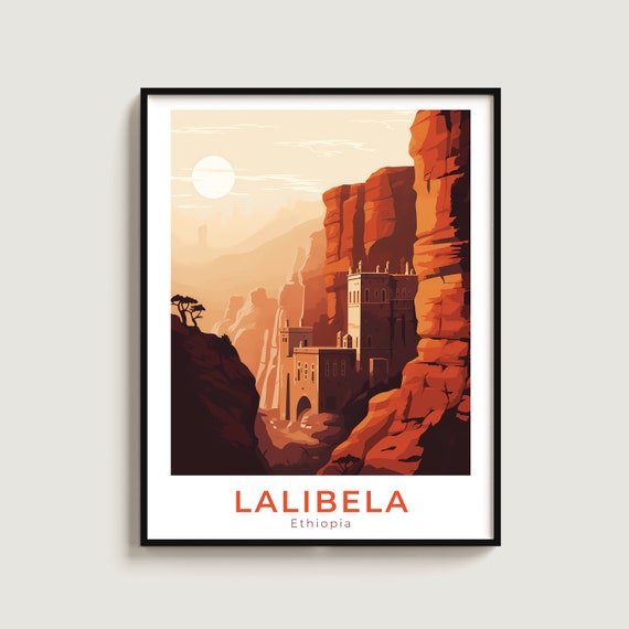 Lalibela Travel Print Wall Art Gift Ethiopia Poster Home Decor Lovers Hanging