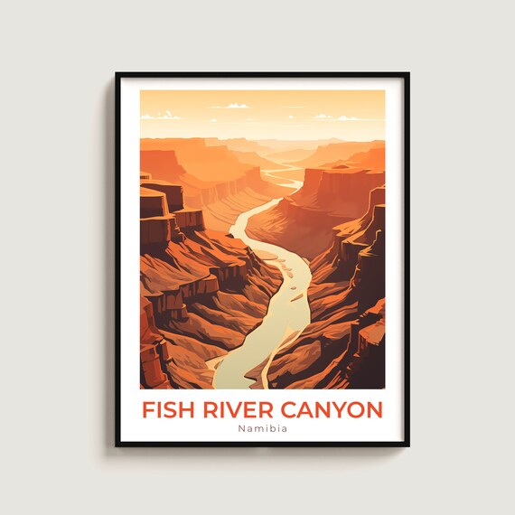 Fish River Canyon Travel Print Wall Art Gift Namibia Poster Home Decor Lovers Hanging