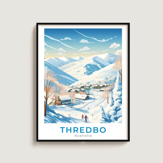 Thredbo Travel Print Wall Art Gift Australia Poster Home Decor Lovers Hanging